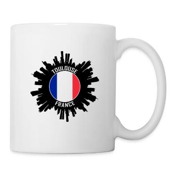 Toulouse Skyline France Flag Souvenir de voyage - Mug blanc - blanc - Droite