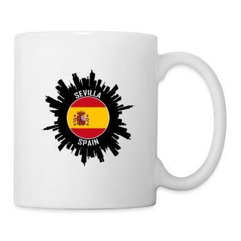Sevilla Skyline Espagne Flag Souvenir de voyage - Mug blanc - blanc - Droite