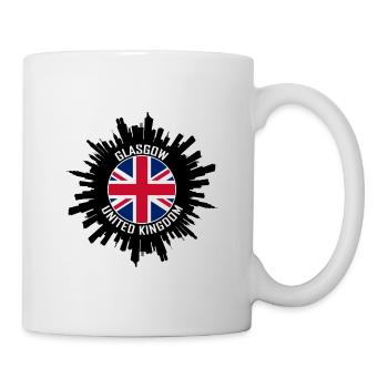 Glasgow Skyline Uk Flag Travel Souvenir - Mug - white - Right