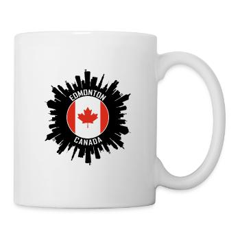Edmonton Skyline Canada Flag Souvenir de voyage - Mug blanc - blanc - Droite
