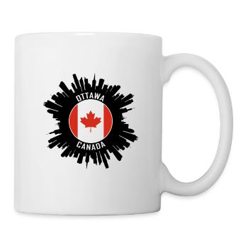 Ottawa Skyline Kanada Flagge Reise Souvenir - Tasse - Weiß - Rechts