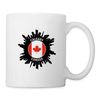Calgary Skyline Canada Flag Souvenir de voyage - Mug blanc - blanc - Droite
