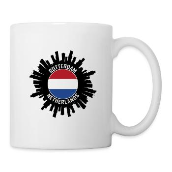 Rotterdam Skyline Netherlands Flag Travel Souvenir - Mug - white - Right