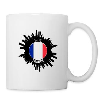 Nice Skyline France Flag Travel Souvenir - Mug - white - Right
