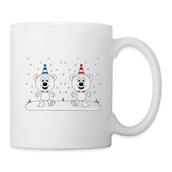 EISBÄREN - SCHNEE - WINTER - EISBÄR - LIEBE - LOVE - Tasse - Weiß - Rechts