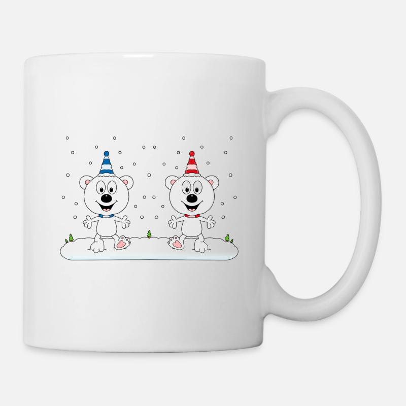 EISBÄREN - SCHNEE - WINTER - EISBÄR - LIEBE - LOVE - Tasse - Weiß