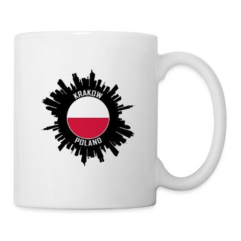 Krakau Skyline Polen Flagge Reise Souvenir - Tasse - Weiß - Rechts