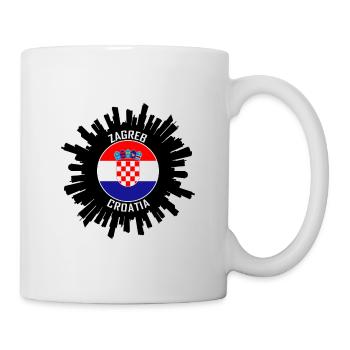 Zagreb Skyline Croatie Flag Souvenir de voyage - Mug blanc - blanc - Droite