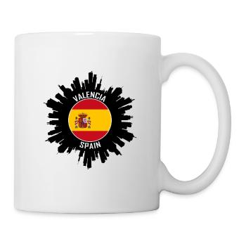 Valencia Skyline Spain Flag Travel Souvenir - Mug - white - Right