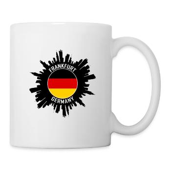 Frankfurt Skyline Germany Flag Travel Souvenir - Mug - white - Right