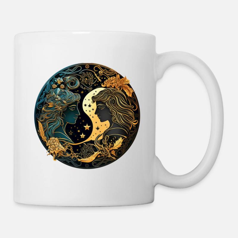 Zwillinge Sternzeichen Geschenk - Tasse - Weiß