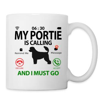 Portuguese Water Dog Portie PWD Sprüche Lustige - Tasse - Weiß - Rechts