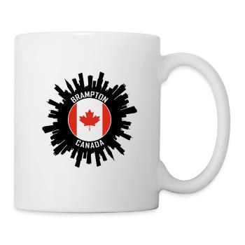 Brampton Skyline Kanada Flagge Reisesouvenir - Tasse - Weiß - Rechts