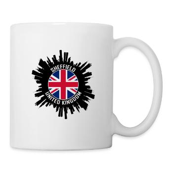 Sheffield Skyline UK Flagge Reisesouvenir - Tasse - Weiß - Rechts