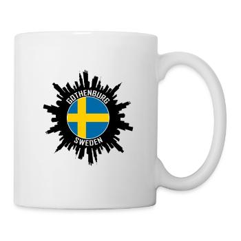 Göteborg Skyline Suède Flag Souvenir de voyage - Mug blanc - blanc - Droite