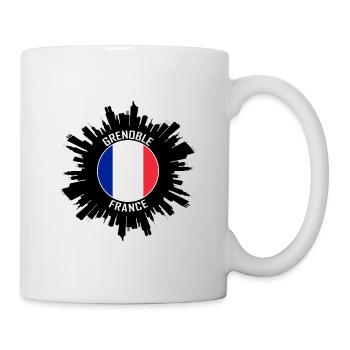 Grenoble Skyline France Flag Travel Souvenir - Mug - white - Right