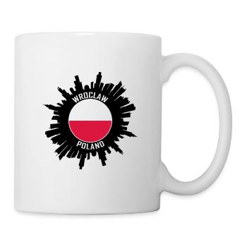 Wroclaw Skyline Poland Flag Travel Souvenir - Mug - white - Right