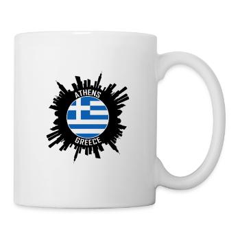 Athens Skyline Greece Flag Travel Souvenir - Mug - white - Right