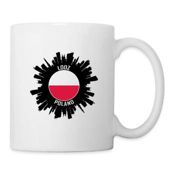 Lodz Skyline Poland Flag Travel Souvenir - Mug - white - Right