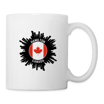 Hamilton Skyline Canada Flag Souvenir de voyage - Mug blanc - blanc - Droite