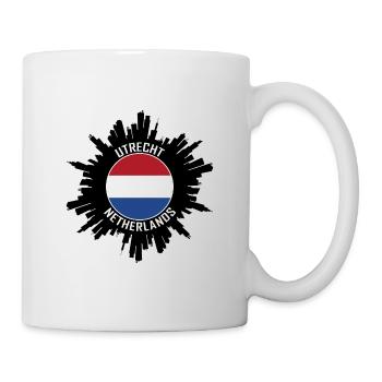 Utrecht Skyline Netherlands Flag Travel Souvenir - Mug - white - Right