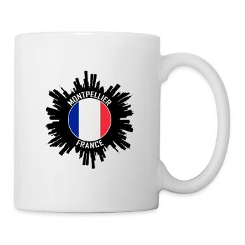 Montpellier Skyline France Flag Souvenir de voyage - Mug blanc - blanc - Droite