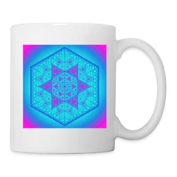 Neon Sierpinski Star - Mug - white - Right