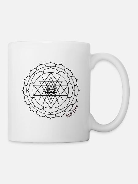 sri yantra - Tasse - Weiß