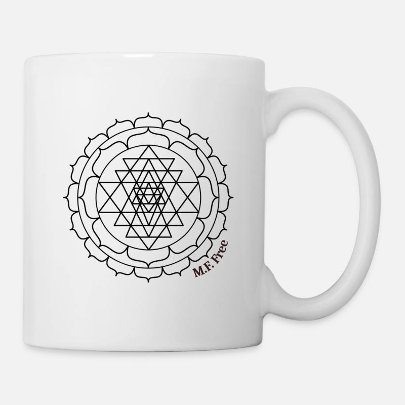 sri yantra - Tasse - Weiß