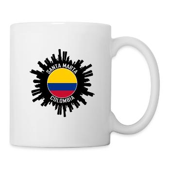 Santa Marta Skyline Kolumbien Flagge Reise Souvenir - Tasse - Weiß - Rechts