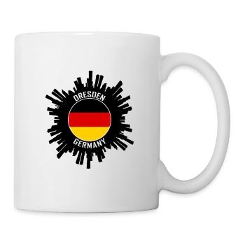 Dresde Skyline Allemagne Flag Souvenir de voyage - Mug blanc - blanc - Droite