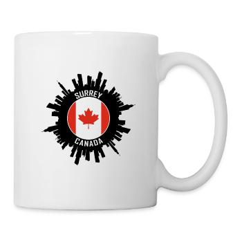 Surrey Skyline Canada Flag Souvenir de voyage - Mug blanc - blanc - Droite