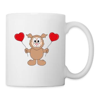 ALPAKA - LAMA - LUFTBALLONS - HERZEN - LIEBE - Tasse - Weiß - Rechts