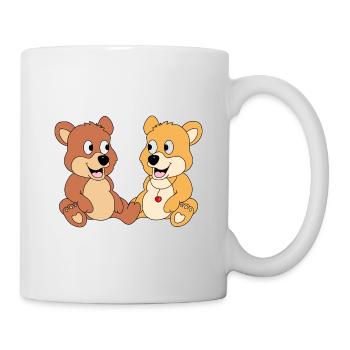 TEDDYS - BÄREN - TEDDYBÄREN - TIERE - LIEBE - Tasse - Weiß - Rechts