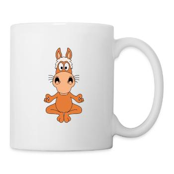 PERD - PONY - YOGA - PILATES - TIER - TIERISCH - Tasse - Weiß - Rechts