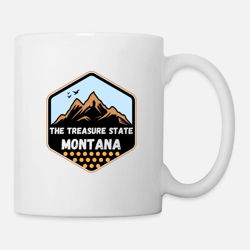 Montana - The Treasure State - Mug - white