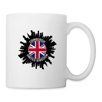 Edinburgh Skyline UK Flagge Reisesouvenir - Tasse - Weiß - Rechts