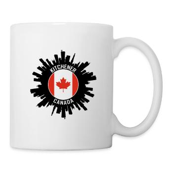 Kitchener Skyline Kanada Flagge Reisesouvenir - Tasse - Weiß - Rechts
