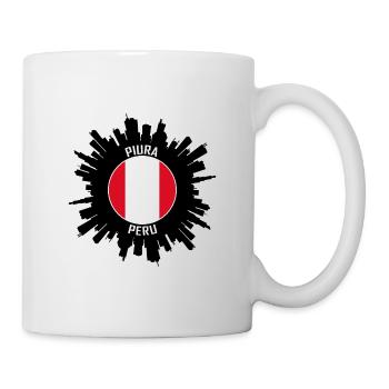 Piura Skyline Peru Flagge Reise Souvenir - Tasse - Weiß - Rechts