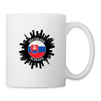 Bratislava Skyline Slowakei Flagge Reisesouvenir - Tasse - Weiß - Rechts