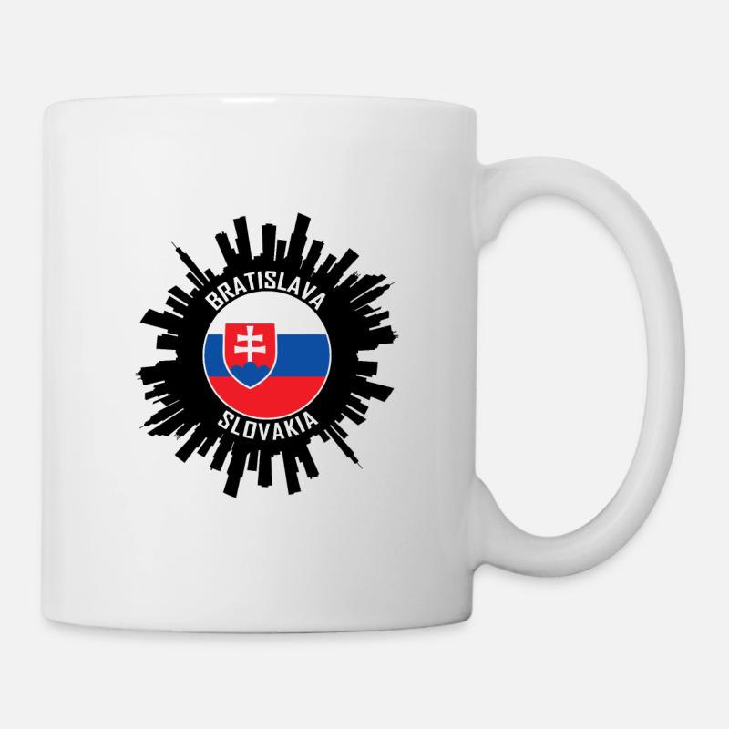 Bratislava Skyline Slowakei Flagge Reisesouvenir - Tasse - Weiß