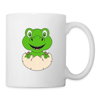 DINOSAURIER - DINO - EI - BABY - GEBURT - KIND - Tasse - Weiß - Rechts