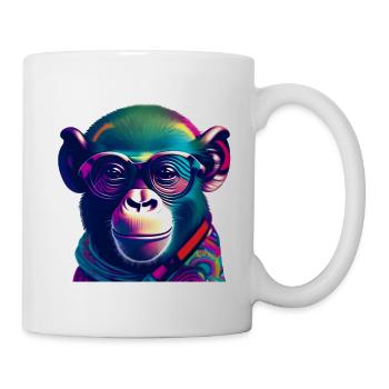 Affen sehen - Tasse - Weiß - Rechts