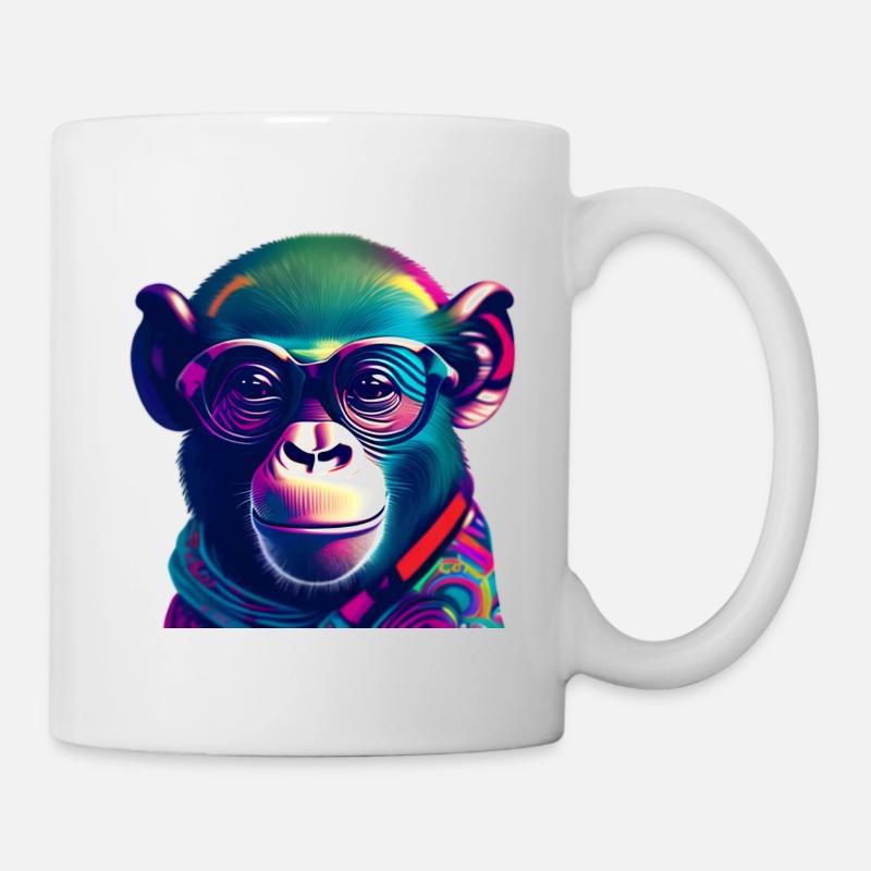 Affen sehen - Tasse - Weiß