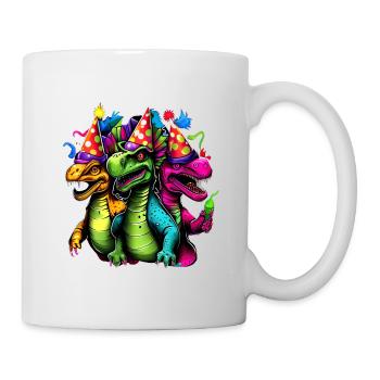 Motif de dinosaure coloré cool - 3 T-Rex - Mug blanc - blanc - Droite