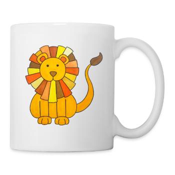 Lion mignon bébé lion enfants kawaii chambre d’enfant - Mug blanc - blanc - Droite