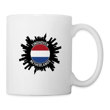 Eindhoven Skyline Pays-Bas Flag Souvenir de voyage - Mug blanc - blanc - Droite