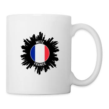 Metz Skyline France Flag Souvenir de voyage - Mug blanc - blanc - Droite