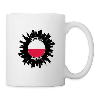 Szczecin Skyline Pologne Flag Souvenir de voyage - Mug blanc - blanc - Droite