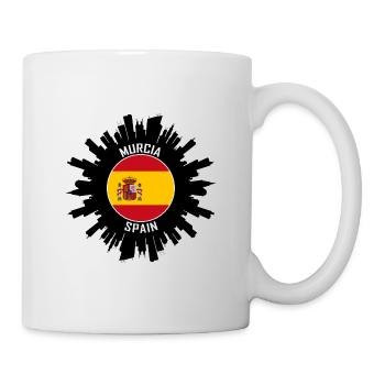 Murcia Skyline Spanien Flagge Reise Souvenir - Tasse - Weiß - Rechts